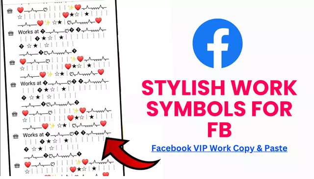 Stylish Work Symbols For Fb | Facebook VIP Work Copy & Paste